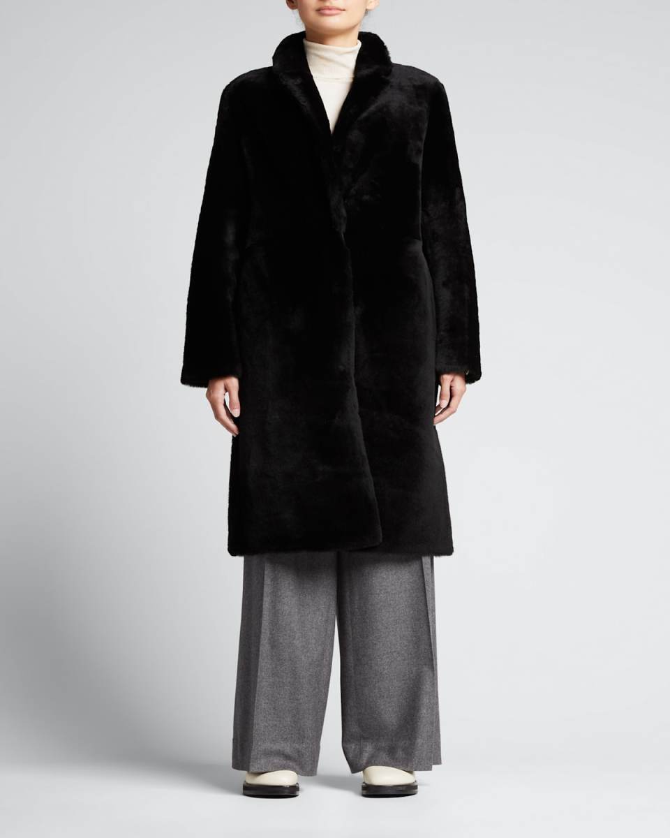 Reversible Silky Merino Lamb Coat
